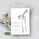 Search for blue ribbon invitations Minimalist