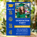 Search for yellow and blue graduation invitations Graduate