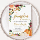 Search for floral pumpkin baby shower invitations Modern