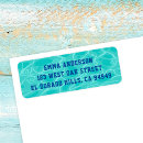 Search for pool party return address labels Blue
