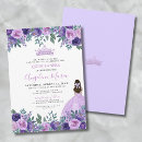Search for purple quinceanera invitations 15th birthday party