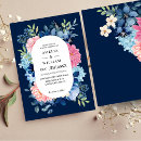 Search for navy blue flowers invitations Botanical