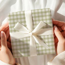 Search for green plaid wrapping paper Cottagecore