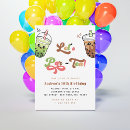 Search for bubble birthday invitations Boba tea
