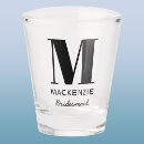 Search for bridesmaid shot glasses Initial