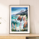 Search for serene landscape posters Watercolor