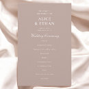 Search for minimalist wedding programs Classic