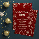 Search for festive christmas invitations Burgundy