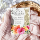 Search for colourful 60th birthday invitations Botanical