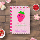 Search for girly 1st birthday invitations Berry sweet
