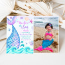 Search for mermaid 3rd birthday invitations Our little mermaid