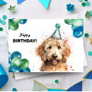 Search for happy birthday goldendoodle Watercolor
