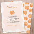 Search for pumpkin baby shower thank you cards Boho