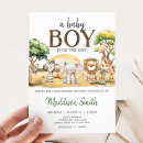 Search for safari baby boy shower invitations Greenery