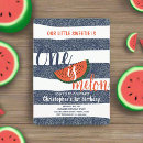 Search for white 1st birthday invitations Watermelon