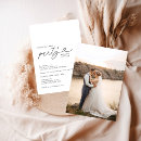 Search for happily ever after wedding reception invitations Black and white