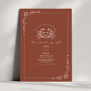 Search for line art wedding invitations Terracotta