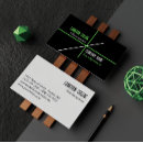 Search for green and black business cards Simple