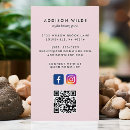 Search for social media business cards Blush pink
