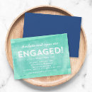 Search for turquoise engagement party invitations Engaged