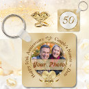Search for gold 50th anniversary key rings Golden