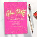 Search for glam birthday invitations Hot pink