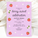Search for strawberries birthday invitations Fruit