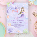 Search for mermaid party invitations Watercolor