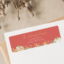 Search for red floral return address labels Autumn