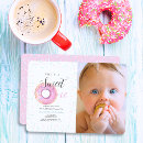 Search for doughnut 1st birthday invitations Girl