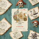 Search for treasure birthday invitations Pirate birthday party