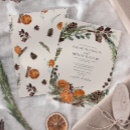 Search for winter greenery wedding invitations Modern