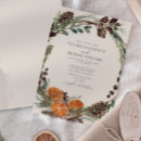 Search for winter greenery wedding invitations Rustic