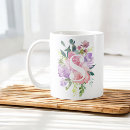 Search for monogram pink flowers mugs Modern