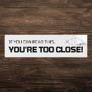 Search for keeping distance car bumper stickers Tailgating