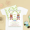 Search for twin monkey baby shower invitations For her