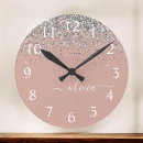 Search for silver gold clocks Girly