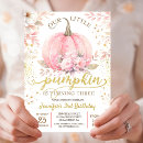 Search for rose gold pumpkin invitations Pink