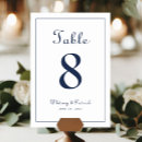 Search for bride and groom table cards Navy blue