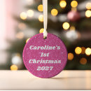 Search for hot pink christmas tree decorations Keepsake
