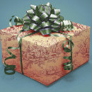 Search for red toile wrapping paper Vintage