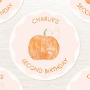 Search for two pumpkins stickers Watercolor