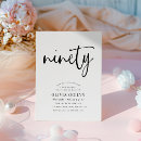 Search for 90th birthday invitations Black and white