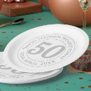 Search for 50th birthday plates and napkins 50 years