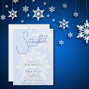 Search for blue snowflake baby shower invitations Modern
