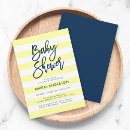 Search for yellow and white baby shower invitations Minimalist