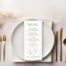 Search for watercolor wedding menus Botanical