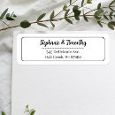 Search for classic black and white return address labels Basic