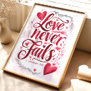 Search for love never fails posters 1 corinthians 13 8