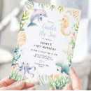 Search for oneder the sea birthday invitations Watercolor